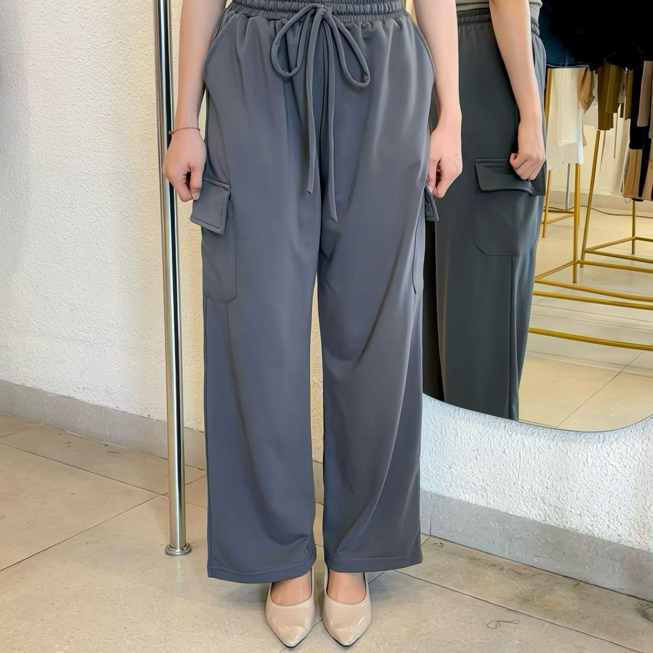 aijo -(ready) yoona cargo pants - celana bebytery korean loose pants panjang wanita formal kantor casual hitam baggy kulot celana cargo wanita katun tali serut merah