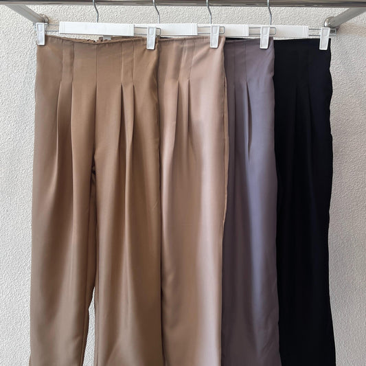 AIJO| (READY) Narra Pants - Celana Panjang Wanita Model Pensil Kancing Kulot Shakila Bawahan tali serut Red Cewek Crinkle