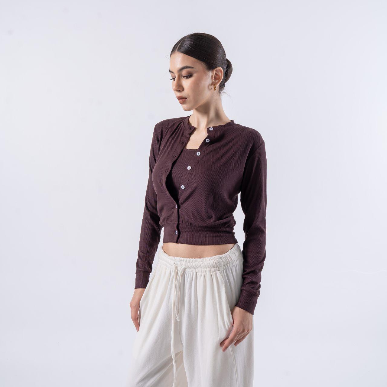 joyce by aijo premium zora cardigan kancing rib katun- atasan wanita kancing - cardigan korean style - knitwear nyaman & panjang - baju fashionable