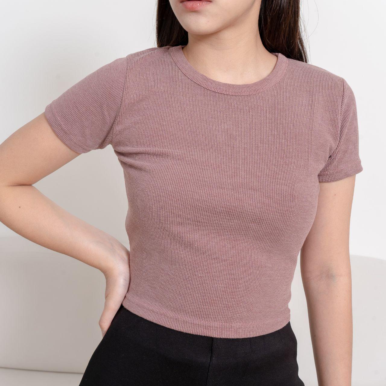 aijo| (ready) oneck top vol.2 - atasan wanita kekinian rib fit panjang polos santai nyaman cia oneck top pendek variasi basic oblong kaos simple casual tshirt baju crop motif hitam