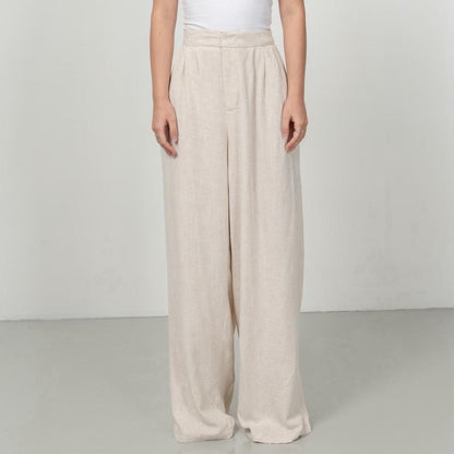 Joyce by AIJO [Premium] Eloise Linen Cullote - Celana Linen Longgar - Celana Linen Panjang Wanita - Celana kasual Linen