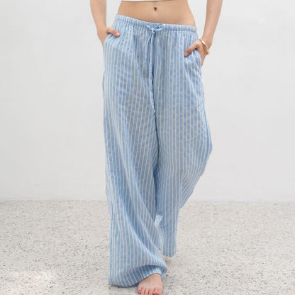 Joyce by AIJO [Premium] Zowie Katun Stripe Cullote - Celana Panjang Wanita Bohe Style Katun - Korean Style
