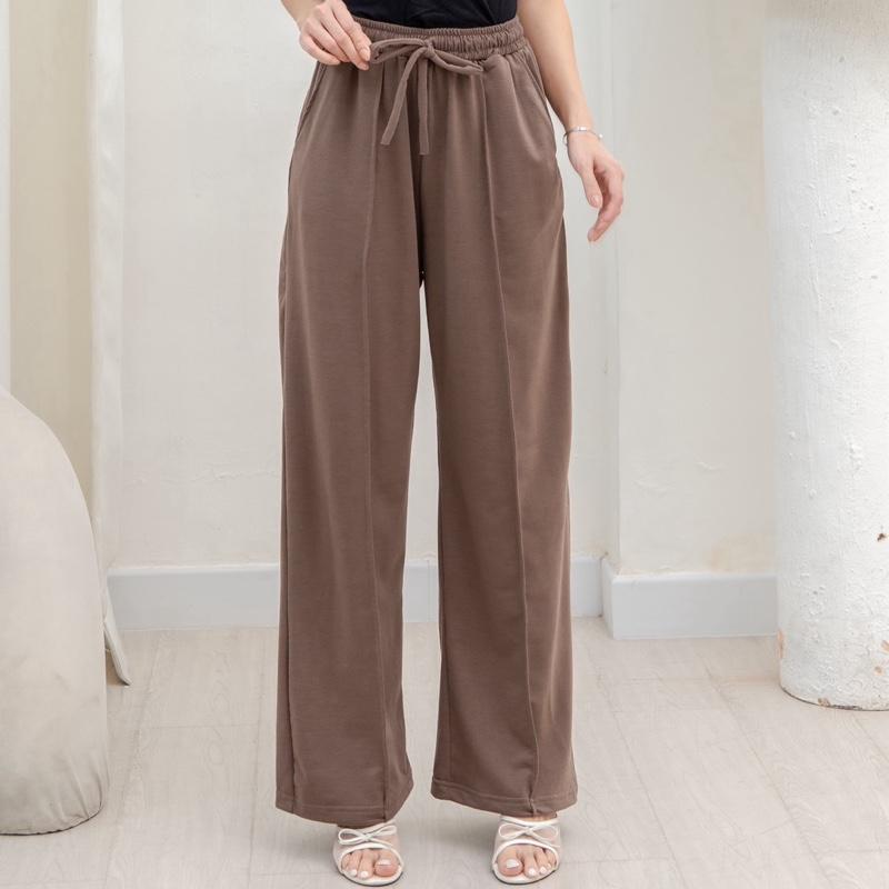 aijo| (ready) ruby cullote - celana panjang wanita kekinian kulot cantik pinggang bawahan nyaman casual karet high