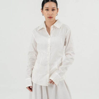 AIJO | (READY) Collin Shirt - Kemeja Lengan Panjang Wanita - Korean Style Atasan Baju Casual Fit