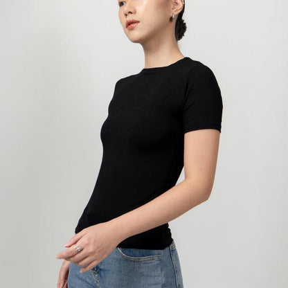 Joyce by AIJO [Premium] Lucie Fitted Top - Atasan Oneck Lengan Pendek Fitted Wanita