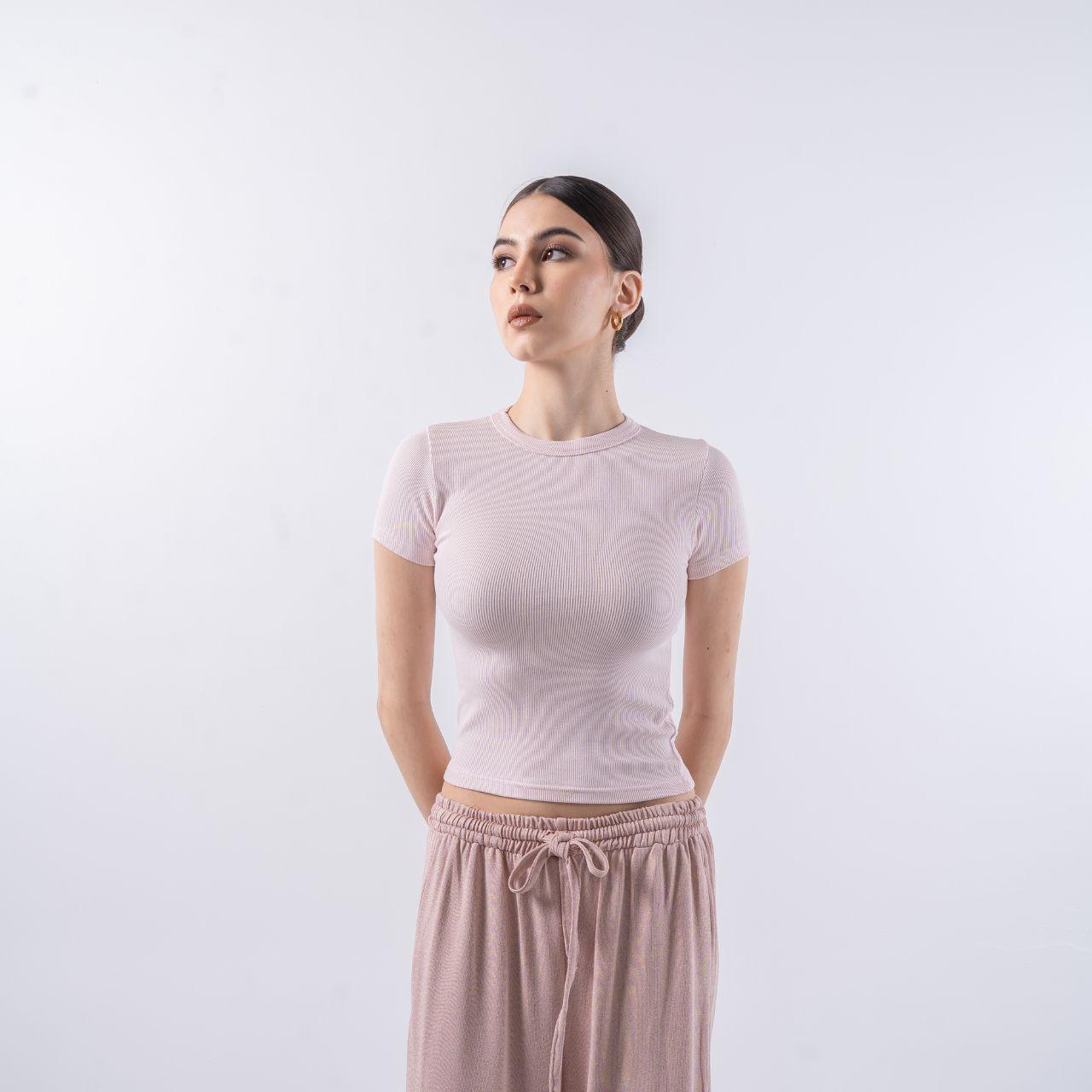 joyce by aijo [premium] - hailee oneck top rib katun - atasan wanita rib katun