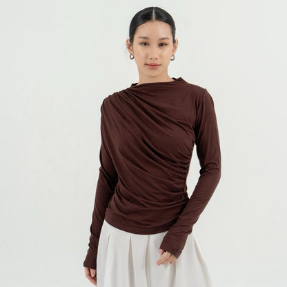 AIJO| (READY) Violet Longsleeve - Oneck Lengan Panjang Wanita Korean Style Polos Baju Basic