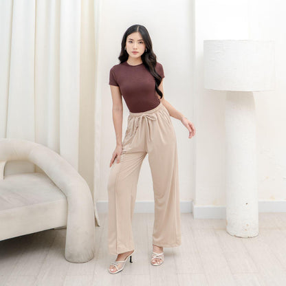 AIJO| (READY) Ruby Cullote - Celana Panjang Wanita Kekinian Kulot Cantik Pinggang Bawahan Nyaman Casual Karet High