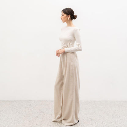 Joyce by AIJO [Premium] Caterine Linen Cullote - Celana Linen Longgar - Celana Linen Panjang Wanita Highwaist