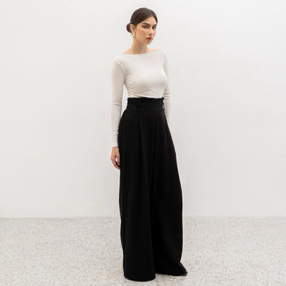 Joyce by AIJO [Premium] Caterine Linen Cullote - Celana Linen Longgar - Celana Linen Panjang Wanita Highwaist