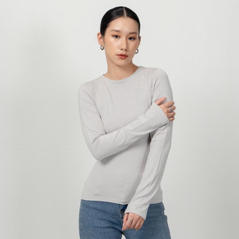 joyce by aijo [premium] evangeline longsleeve top - kaos lengan panjang fitted wanita