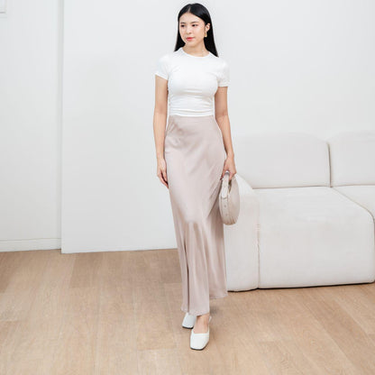 AIJO| (READY) Davina Rok Satin - Rok Satin Wanita - Rok Panjang Bawahan Panjang Bawahan Mewah