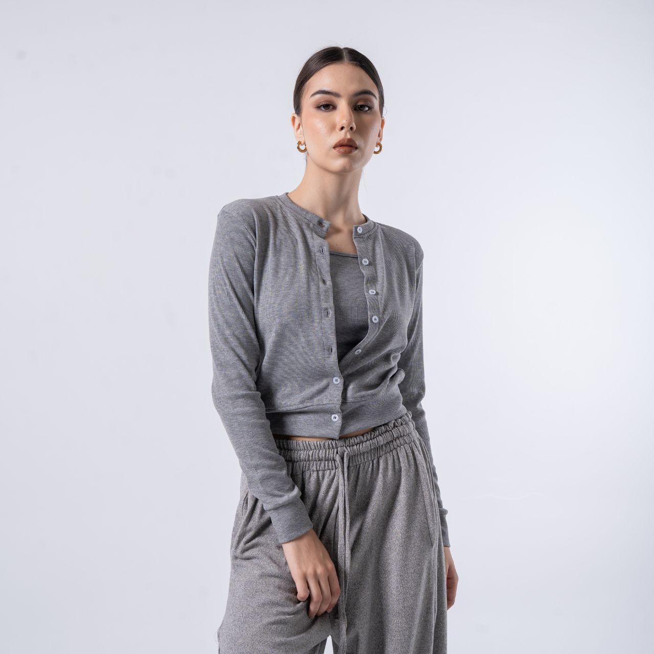 joyce by aijo premium zora cardigan kancing rib katun- atasan wanita kancing - cardigan korean style - knitwear nyaman & panjang - baju fashionable