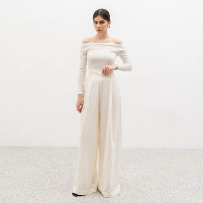 Joyce by AIJO [Premium] Caterine Linen Cullote - Celana Linen Longgar - Celana Linen Panjang Wanita Highwaist