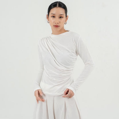AIJO| (READY) Violet Longsleeve - Oneck Lengan Panjang Wanita Korean Style Polos Baju Basic