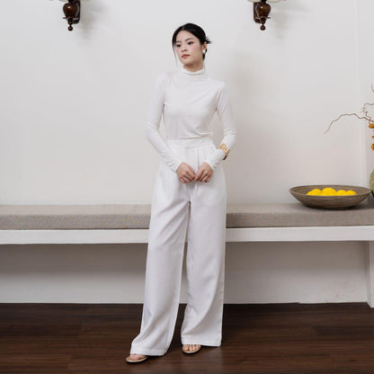 Joyce by AIJO [Premium] Amoy Turtle Neck Longsleeve Top - Atasan Wanita Kekinian Formal Casual Polos Mahogany Fitbody