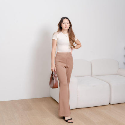 AIJOXFUJI (READY) GRACE CUTBRAY - Celana Panjang Cutbray Wanita Casual Beige Basic Fit Cream Navy Simple Bawahan Formal Hitam Army Dark