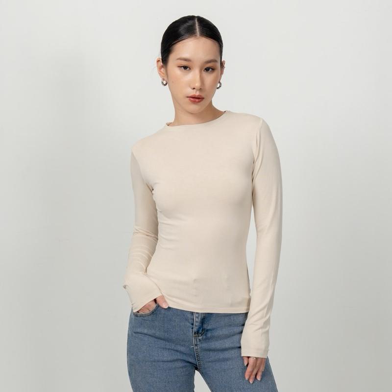 joyce by aijo [premium] evangeline longsleeve top - kaos lengan panjang fitted wanita