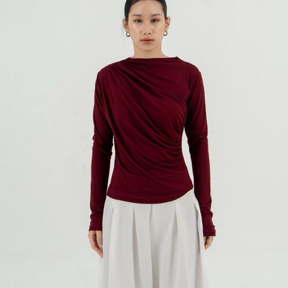 AIJO| (READY) Violet Longsleeve - Oneck Lengan Panjang Wanita Korean Style Polos Baju Basic