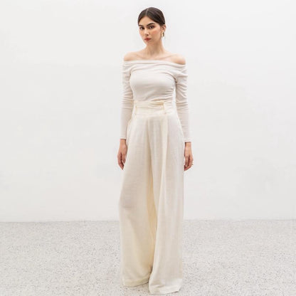 Joyce by AIJO [Premium] Caterine Linen Cullote - Celana Linen Longgar - Celana Linen Panjang Wanita Highwaist