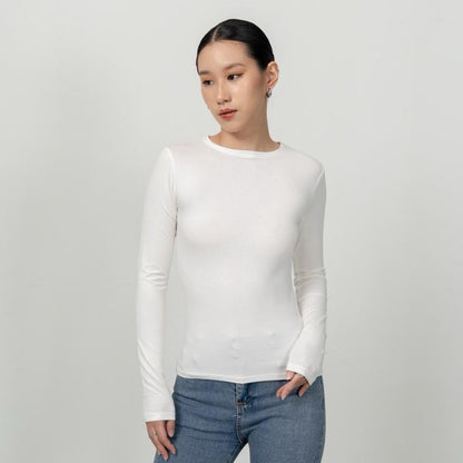 Joyce by AIJO [Premium] Evangeline Longsleeve Top - Kaos Lengan Panjang Fitted Wanita