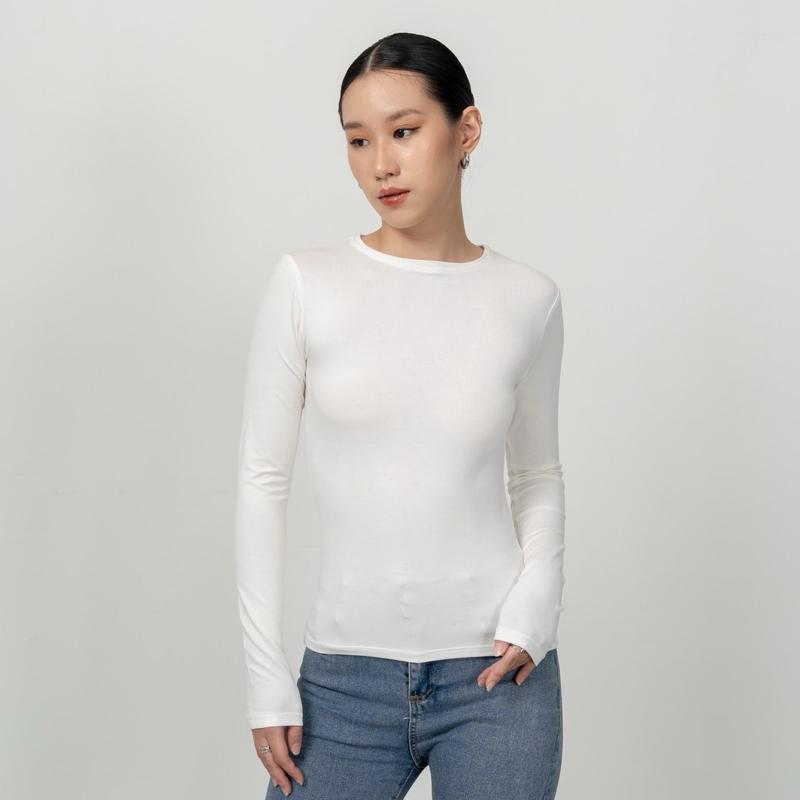 joyce by aijo [premium] evangeline longsleeve top - kaos lengan panjang fitted wanita