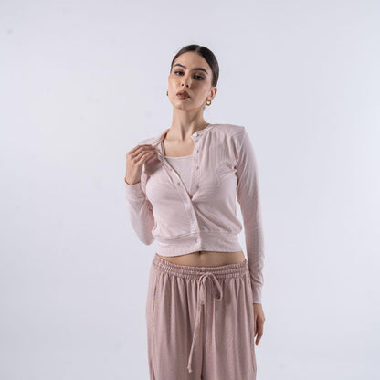 Joyce by AIJO Premium Zora Cardigan Kancing Rib Katun- Atasan Wanita Kancing - Cardigan Korean Style - Knitwear Nyaman & Panjang - Baju Fashionable