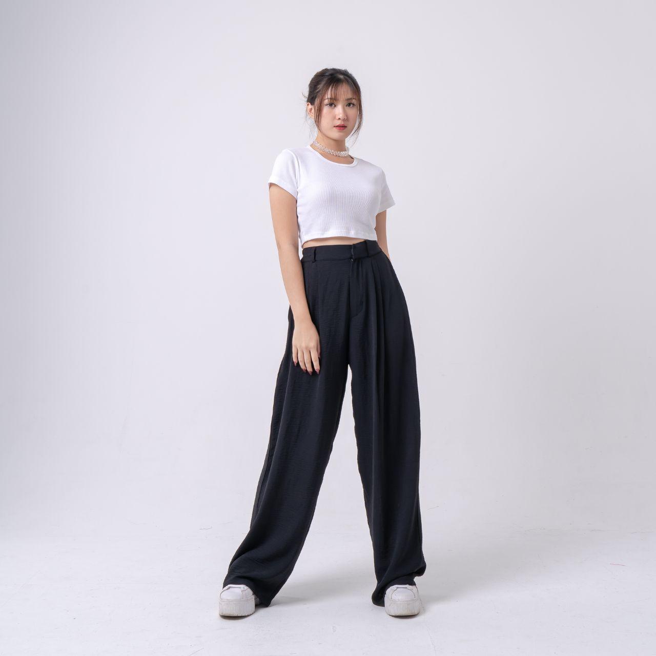 aijo |(ready) cessie cullote | kulot panjang wanita kekinian celana kantong brown mocca casual cewek basic hitam tali serut red simple