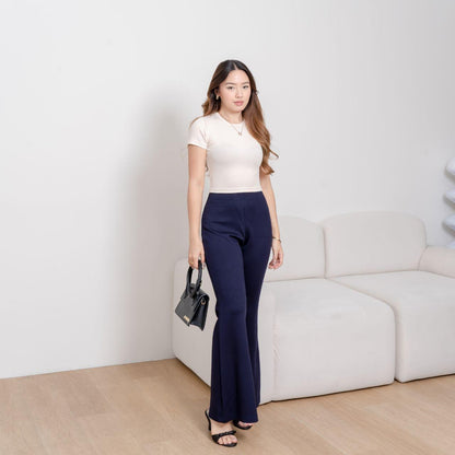 AIJOXFUJI (READY) GRACE CUTBRAY - Celana Panjang Cutbray Wanita Casual Beige Basic Fit Cream Navy Simple Bawahan Formal Hitam Army Dark