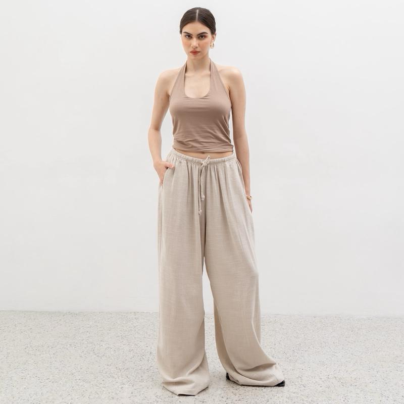 aijo | (ready) barack linen cullote - celana panjang wanita - linen - bohe style