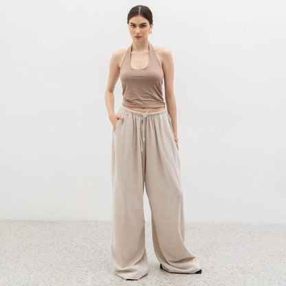 AIJO | (READY) Barack Linen Cullote - Celana Panjang Wanita - Linen - Bohe Style