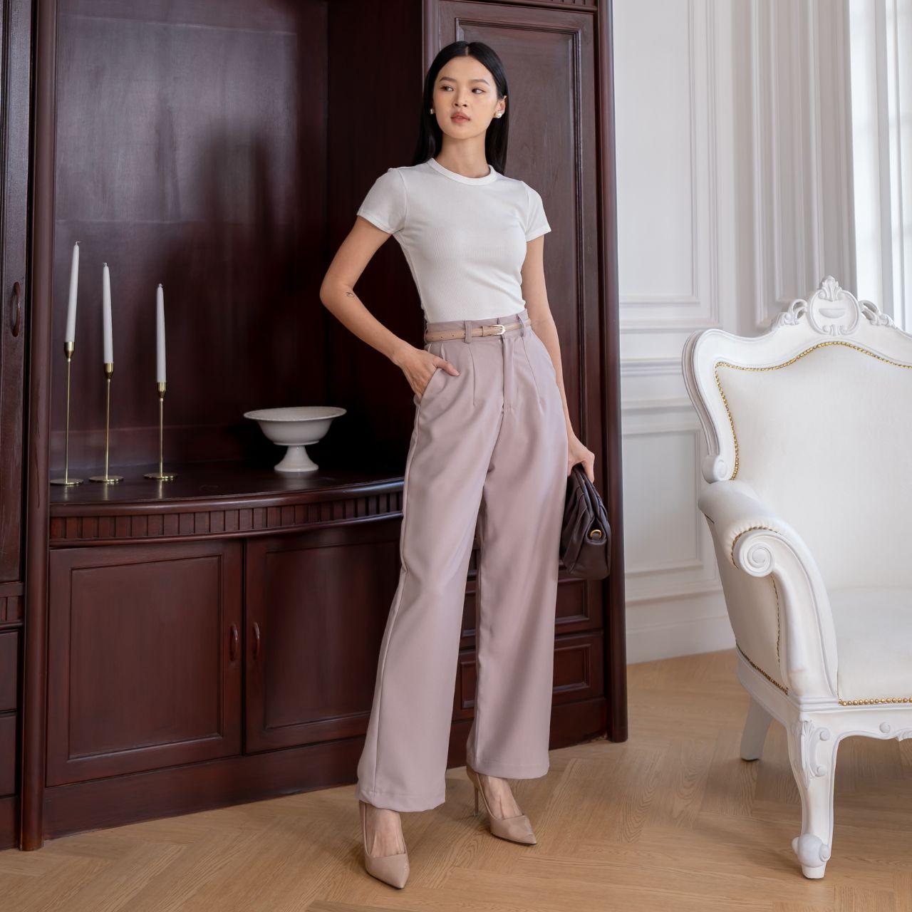 aijo | (ready) giselle long pants - celana panjang wanita formal santai baggy nyaman casual