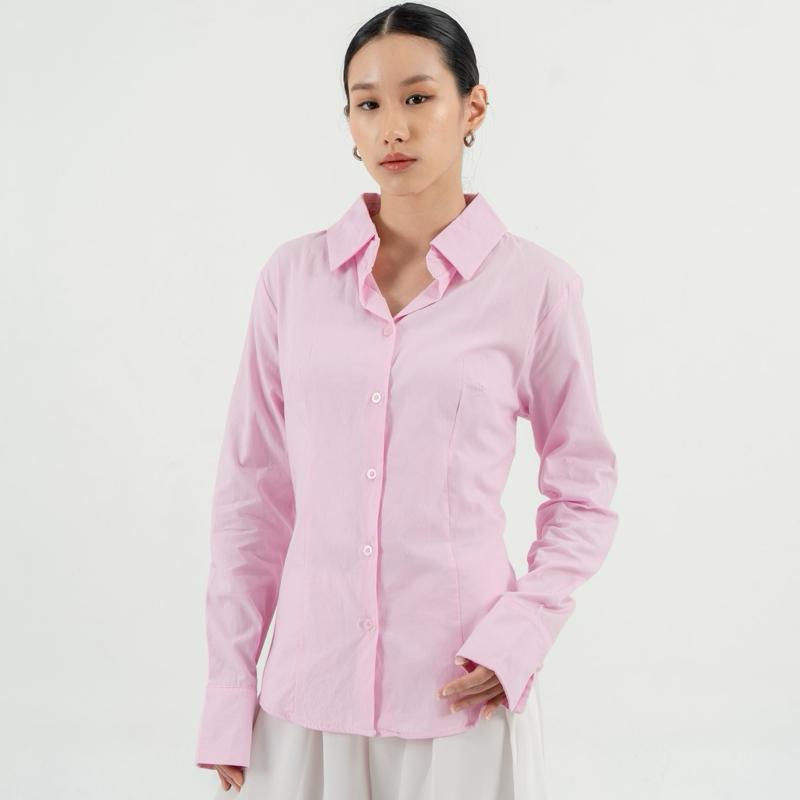aijo | (ready) collin shirt - kemeja lengan panjang wanita - korean style atasan baju casual fit