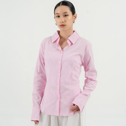 AIJO | (READY) Collin Shirt - Kemeja Lengan Panjang Wanita - Korean Style Atasan Baju Casual Fit