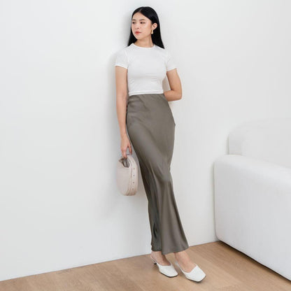 AIJO| (READY) Davina Rok Satin - Rok Satin Wanita - Rok Panjang Bawahan Panjang Bawahan Mewah