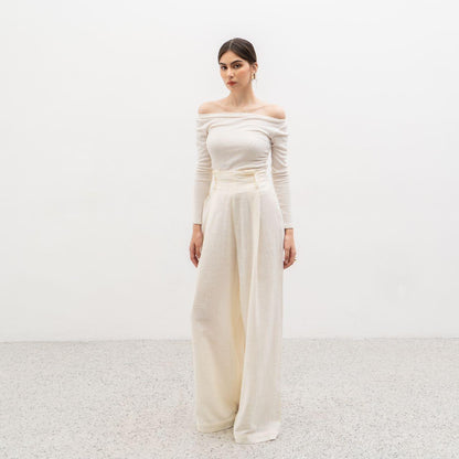 Joyce by AIJO [Premium] Caterine Linen Cullote - Celana Linen Longgar - Celana Linen Panjang Wanita Highwaist