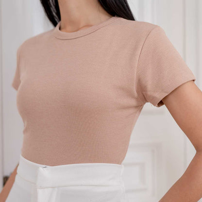 AIJO | (READY) Oneck Top- Atasan Wanita Kekinian Rib Fit Basic Style