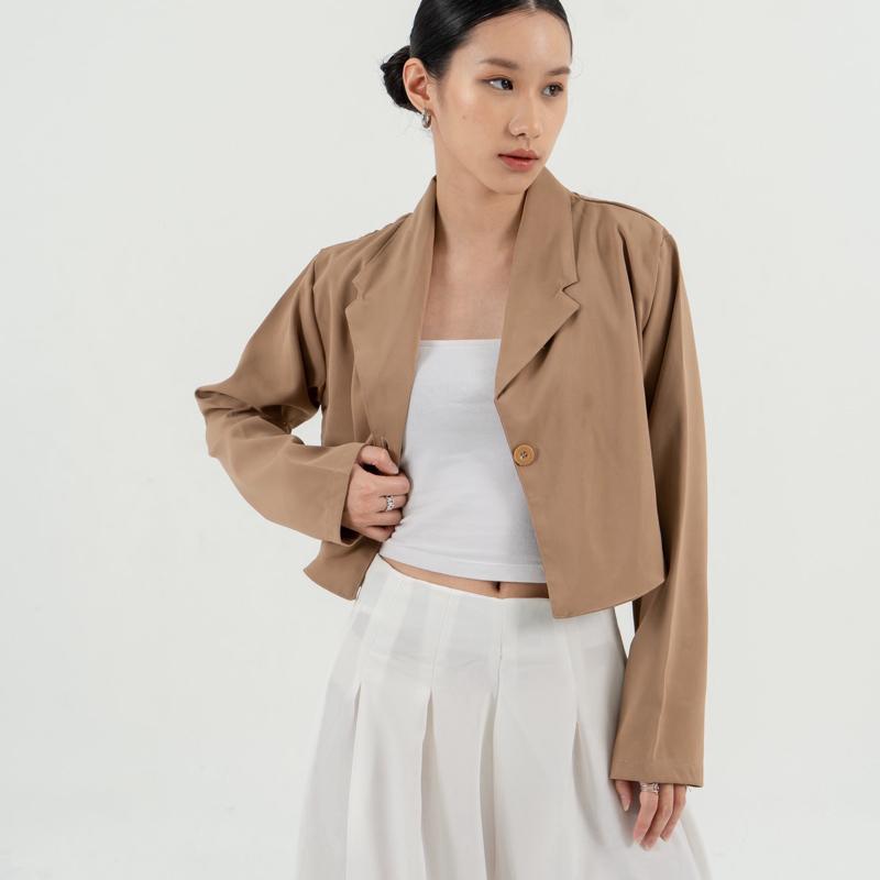 aijo | (ready) fedora blazer top - atasan wanita korean style formal casual outer