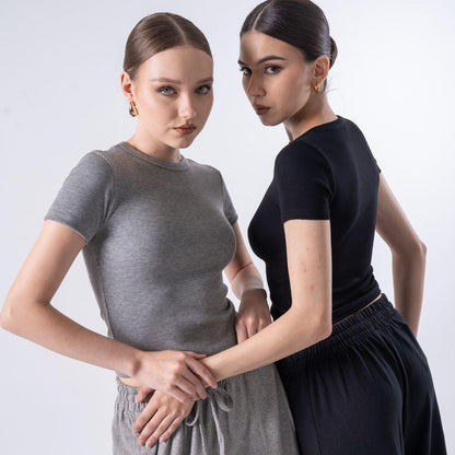 Joyce by AIJO [Premium] - Hailee Oneck Top Rib Katun - Atasan Wanita Rib Katun