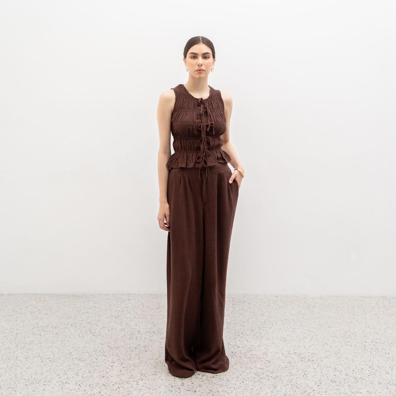 joyce by aijo [premium] kim vest linen top - atasan fitted wanita vest tali gaya korea