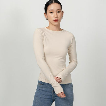Joyce by AIJO [Premium] Evangeline Longsleeve Top - Kaos Lengan Panjang Fitted Wanita