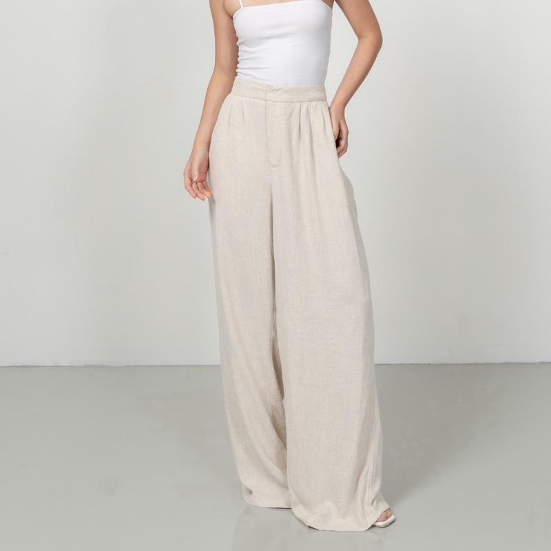joyce by aijo [premium] eloise linen cullote - celana linen longgar - celana linen panjang wanita - celana kasual linen