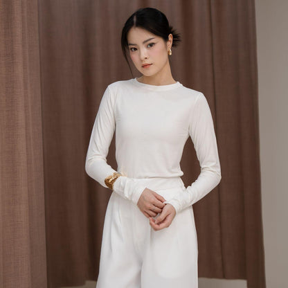 Joyce by AIJO [Premium] Lily Oneck Longsleeve - Atasan Wanita Basic Spandex Lengan Panjang Fitbody