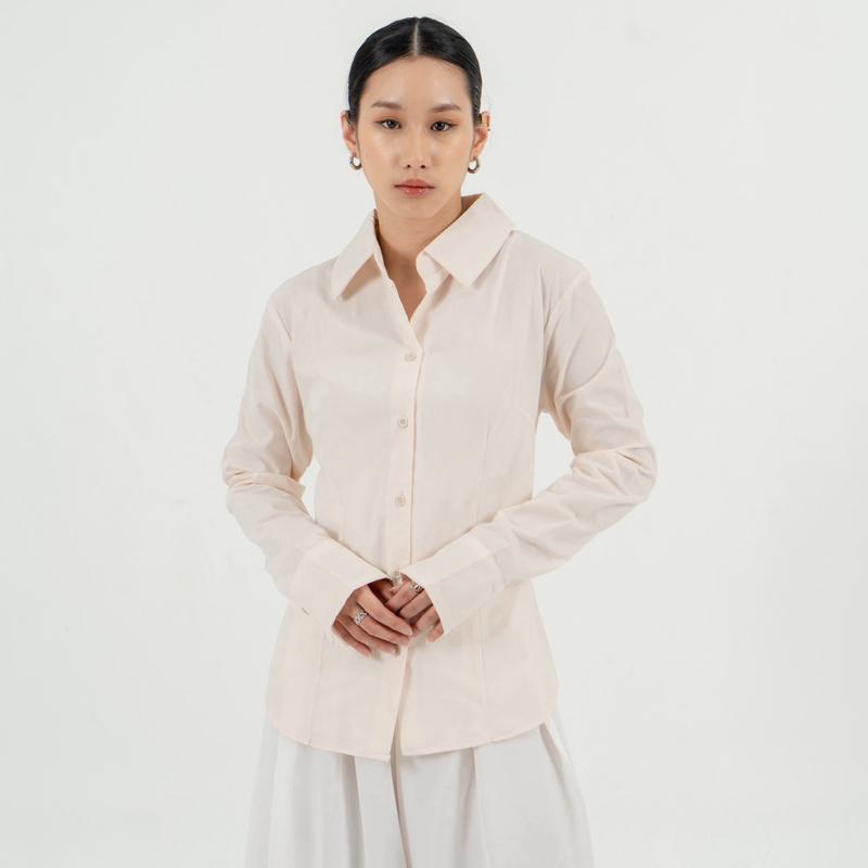 aijo | (ready) collin shirt - kemeja lengan panjang wanita - korean style atasan baju casual fit