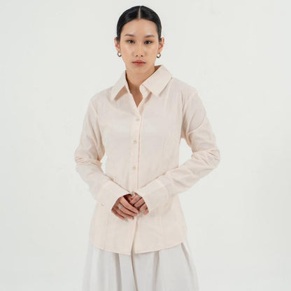 AIJO | (READY) Collin Shirt - Kemeja Lengan Panjang Wanita - Korean Style Atasan Baju Casual Fit