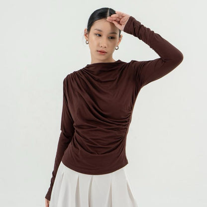 AIJO| (READY) Violet Longsleeve - Oneck Lengan Panjang Wanita Korean Style Polos Baju Basic