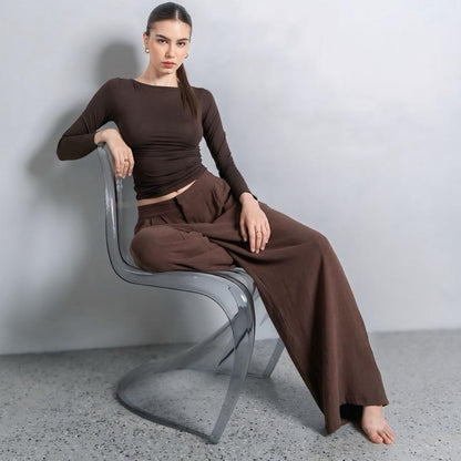 Joyce by AIJO [Premium] Freya Longsleeve Kerut Top - Atasan Fitted Wanita Lengan Panjang - Atasan Bodyfit Korean Style