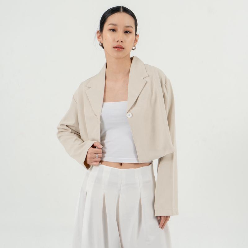 aijo | (ready) fedora blazer top - atasan wanita korean style formal casual outer