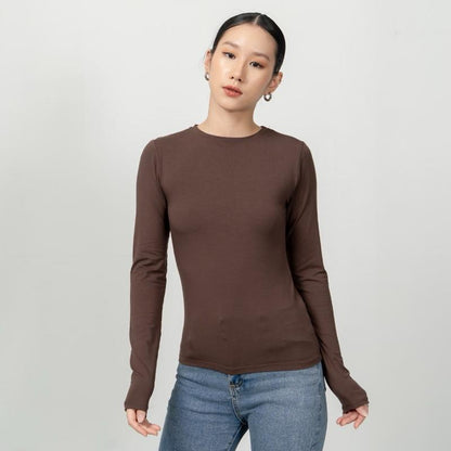 Joyce by AIJO [Premium] Evangeline Longsleeve Top - Kaos Lengan Panjang Fitted Wanita