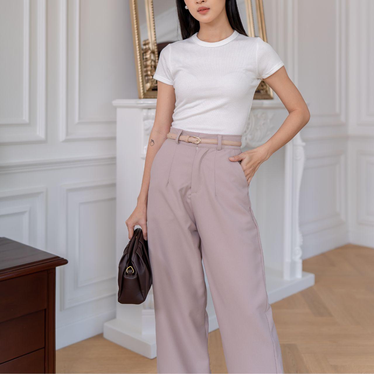 aijo | (ready) giselle long pants - celana panjang wanita formal santai baggy nyaman casual